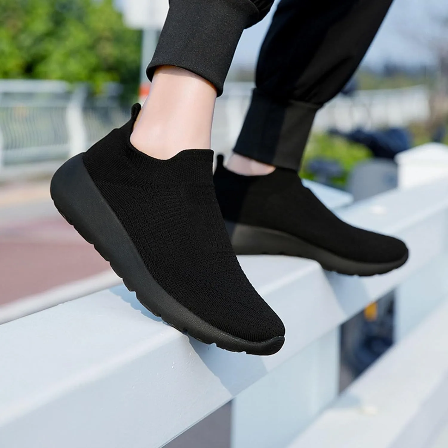Arch Support Non Slip Minimalist Shoes for Men Outdoor Athletic Slip-On Hiking Shoe Casual Elderly Lace Up Shoes