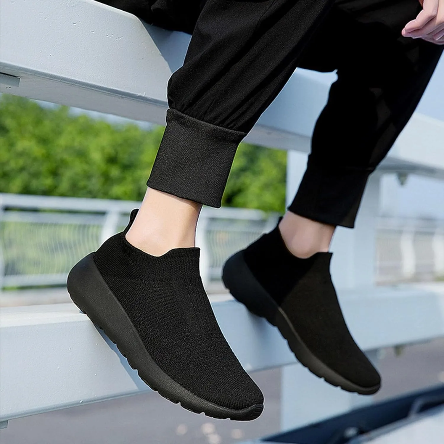 Arch Support Non Slip Minimalist Shoes for Men Outdoor Athletic Slip-On Hiking Shoe Casual Elderly Lace Up Shoes