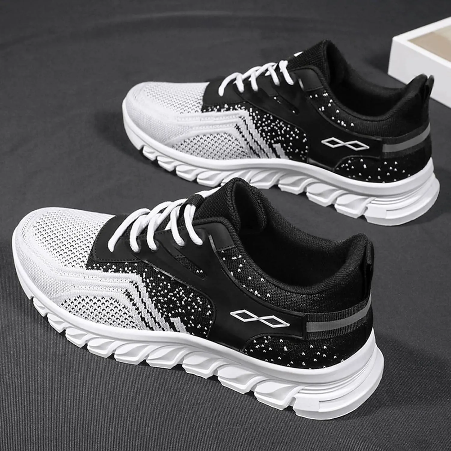 Athletic Fashion Sneakers for Men Comfortable Breathable Stretch Canvas Slip on Sneaker Non Slip Walking Shoes