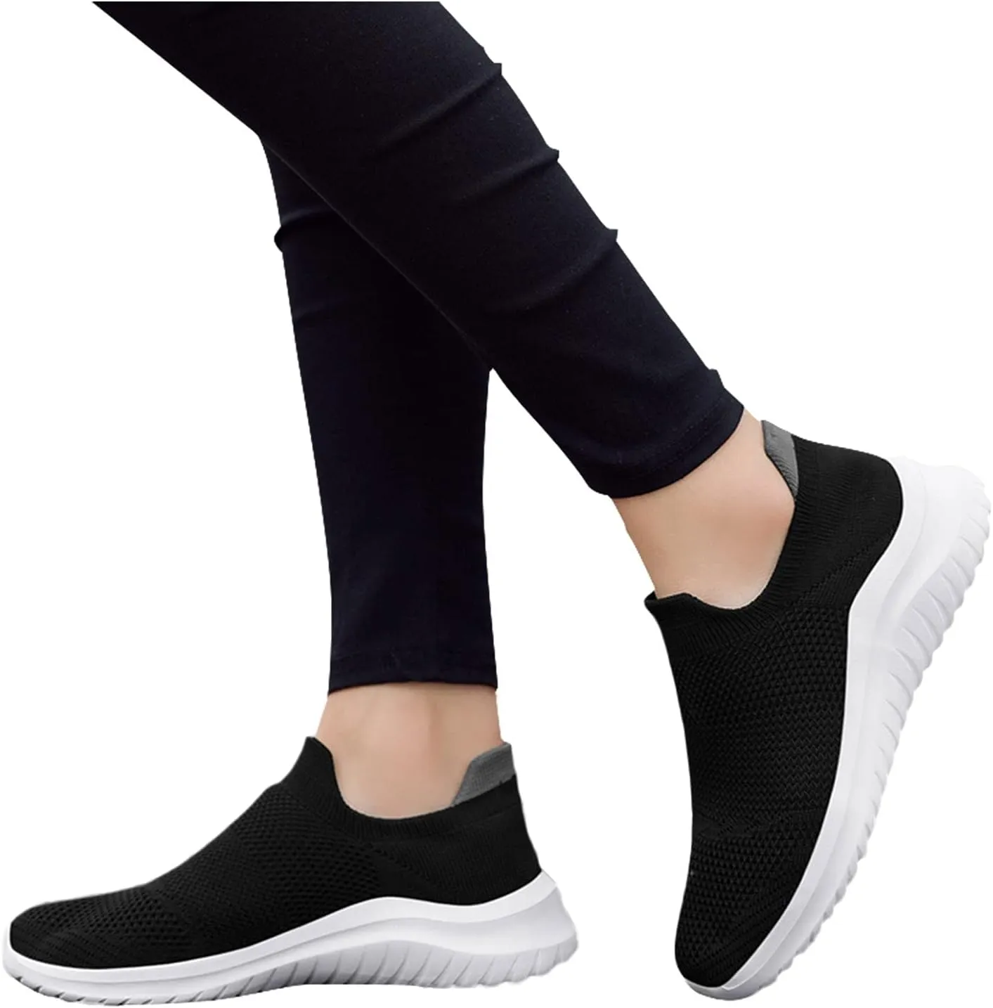 Athletic Shoes Women Slip On Running Shoes Non Slip Walking Shoes Lightweight Workout Shoes Breathable Fashion Sneakers