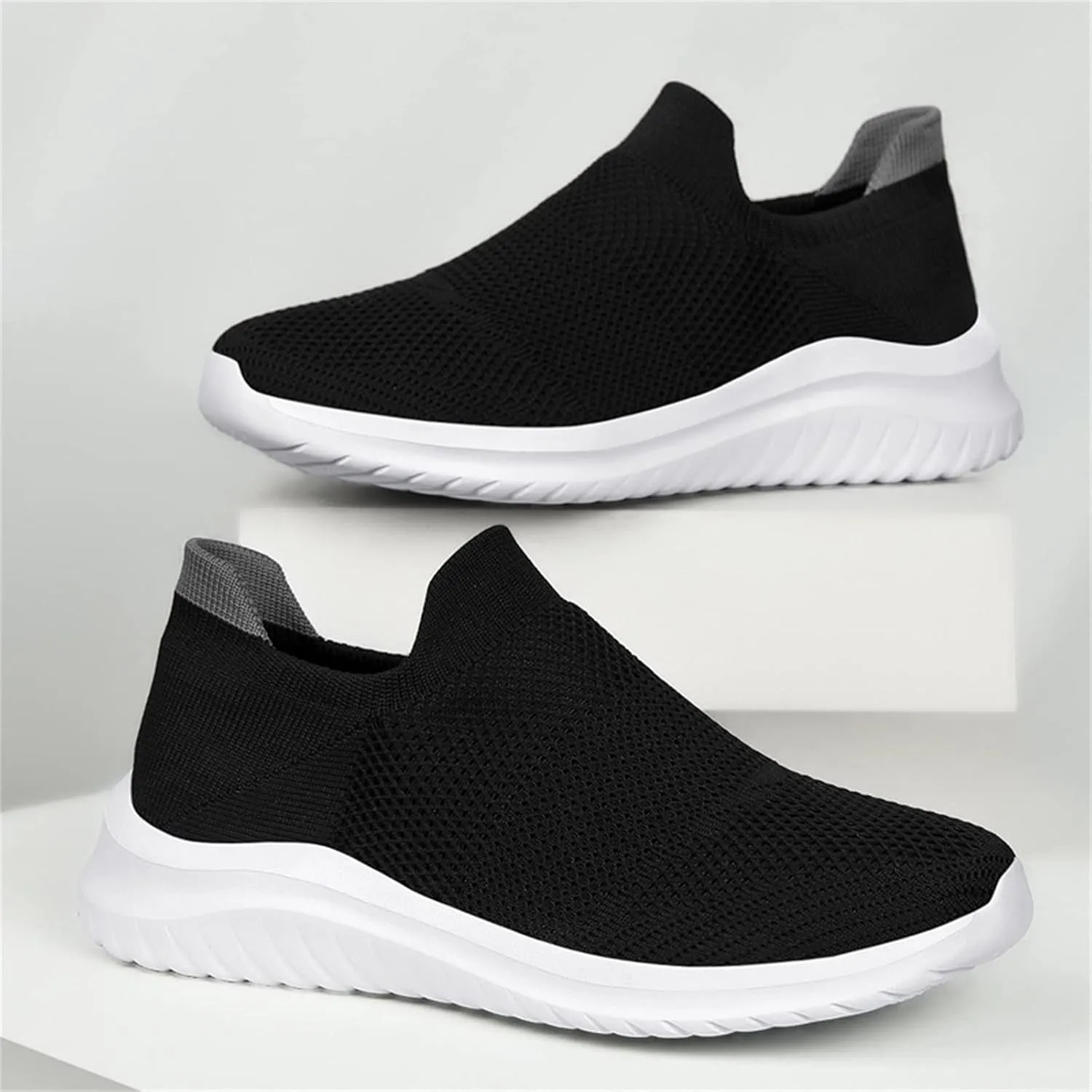 Athletic Shoes Women Slip On Running Shoes Non Slip Walking Shoes Lightweight Workout Shoes Breathable Fashion Sneakers