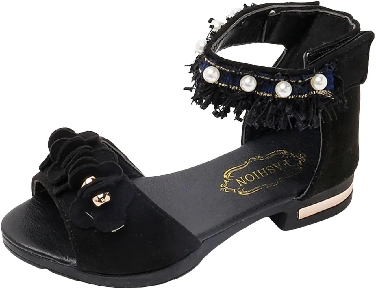 Bohemian Sandals for Girls Children Shoes Thick High Heeled Sandals Fashionable Small High Heeled Girls Easter