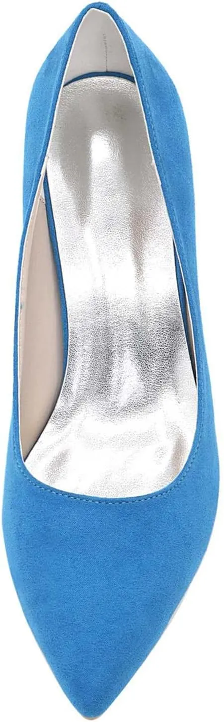 Closed Toe Bridal Wedding Shoes - High Heel Slip-On Satin Pumps, Perfect for Evening Parties, Proms & Formal Dresses