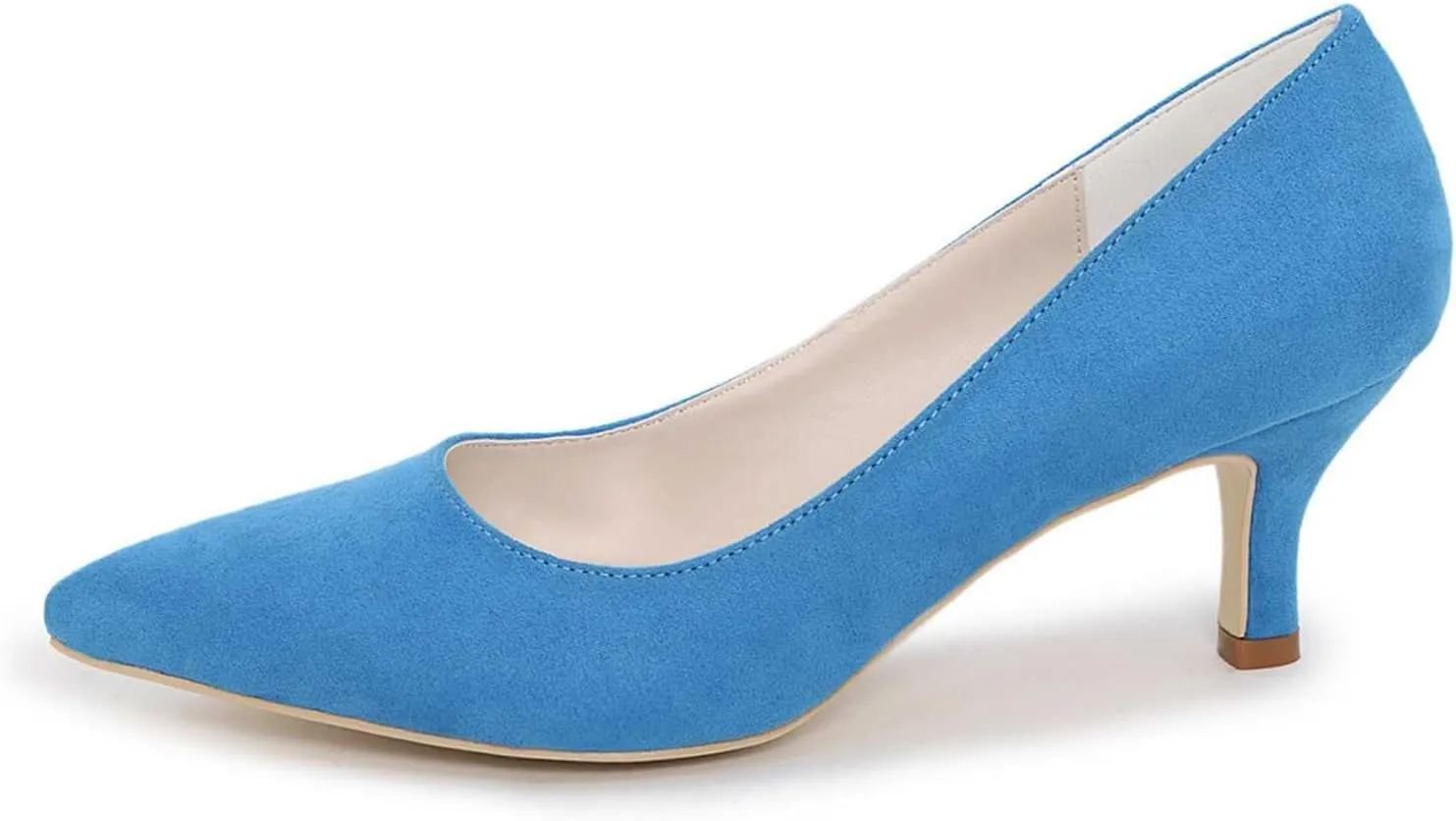Closed Toe Bridal Wedding Shoes - High Heel Slip-On Satin Pumps, Perfect for Evening Parties, Proms & Formal Dresses
