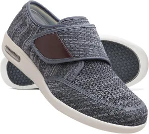 Extra Wide Edema Swollen Slippers for Men - Slip-On Loafers, Casual House Driving Shoes, Lightweight Breathable Sneakers