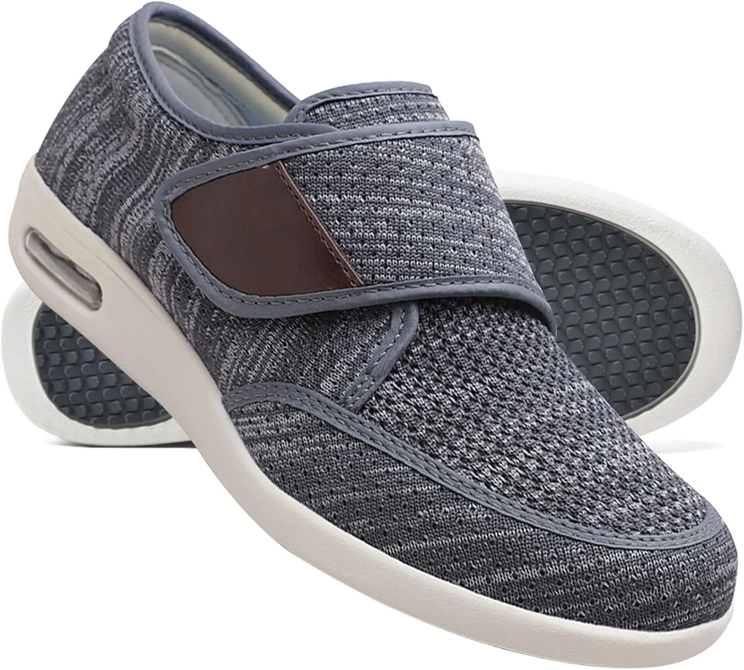 Extra Wide Edema Swollen Slippers for Men - Slip-On Loafers, Casual House Driving Shoes, Lightweight Breathable Sneakers
