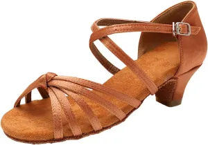 Girls Sandals for Big Kid Girls Sandals Comfortable Soft Sole Small Thick Heel Children Dance Shoes Fashionable Soft Sole Princess Dance Shoes