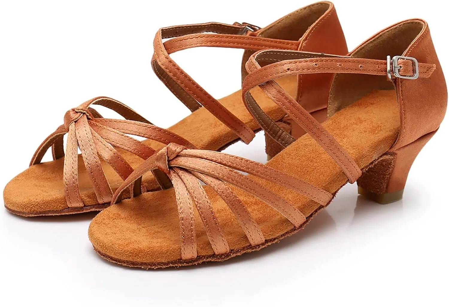 Girls Sandals for Big Kid Girls Sandals Comfortable Soft Sole Small Thick Heel Children Dance Shoes Fashionable Soft Sole Princess Dance Shoes