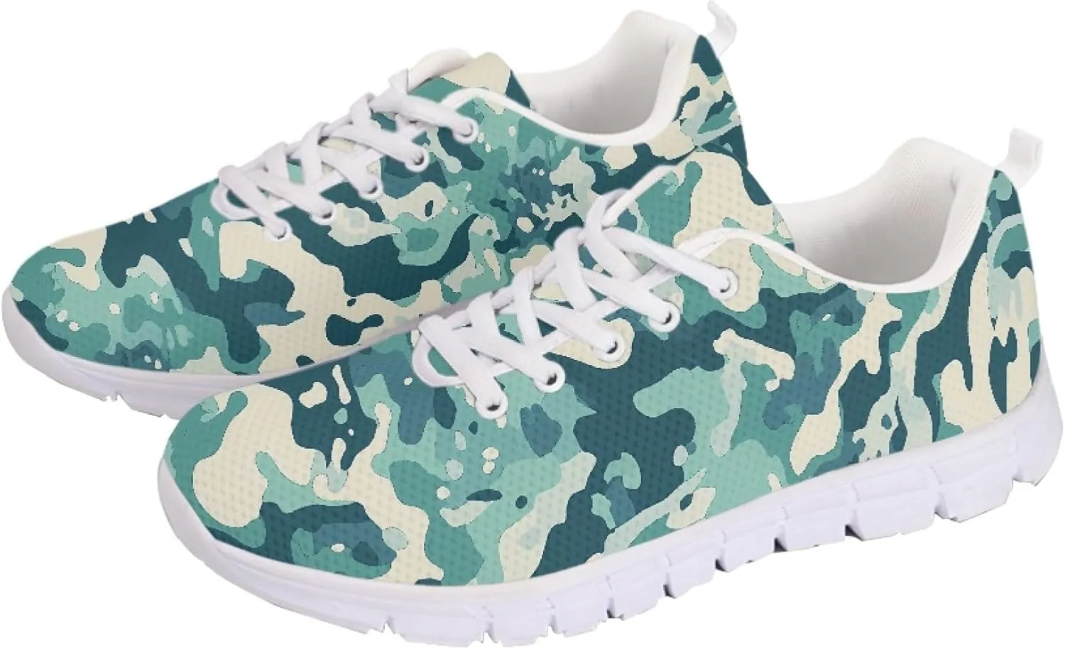 Girls Sports Trainer Running Shoes Womens Causal Travel Running Sneaker Walking Low Heel Lace up Breathable Flexible