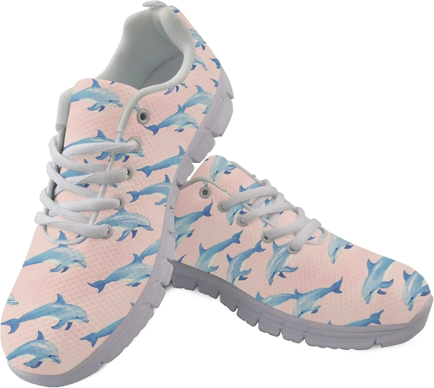 Girls Sports Trainer Running Shoes Womens Causal Travel Running Sneaker Walking Low Heel Lace up Breathable Flexible