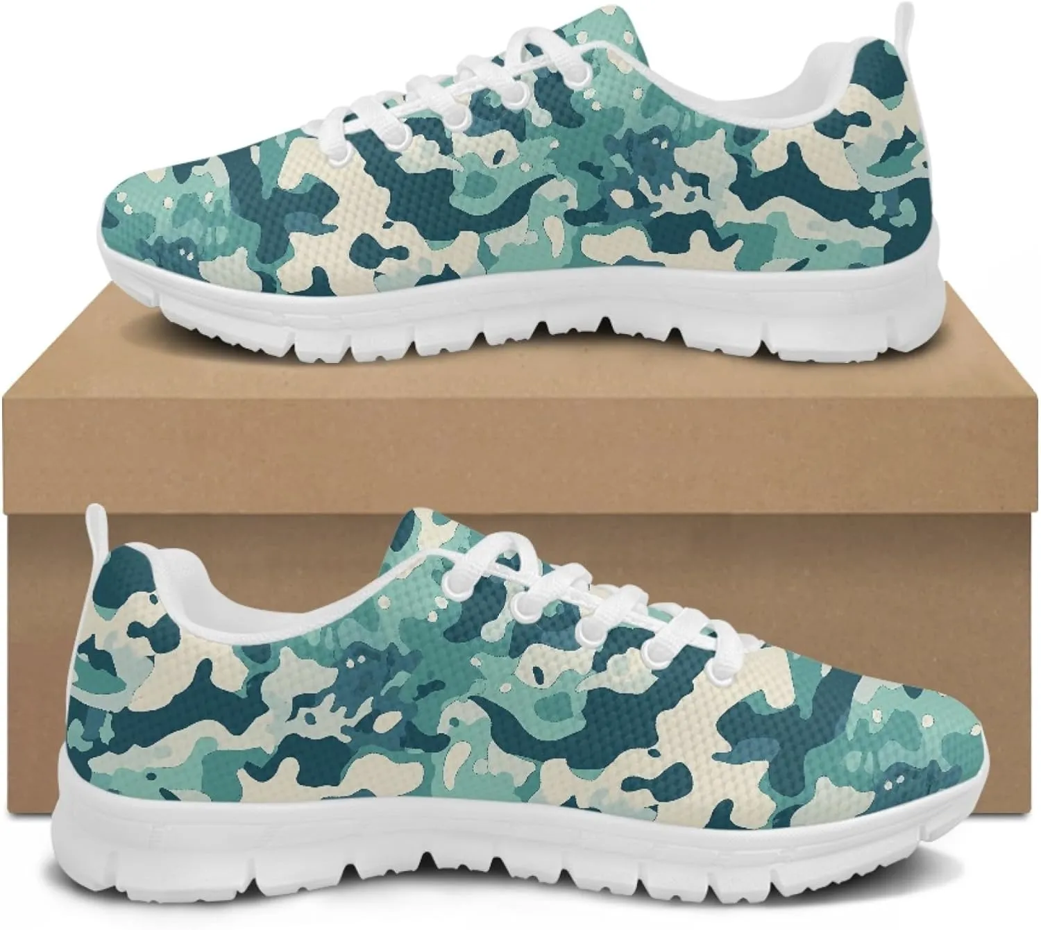 Girls Sports Trainer Running Shoes Womens Causal Travel Running Sneaker Walking Low Heel Lace up Breathable Flexible