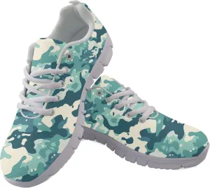 Girls Sports Trainer Running Shoes Womens Causal Travel Running Sneaker Walking Low Heel Lace up Breathable Flexible