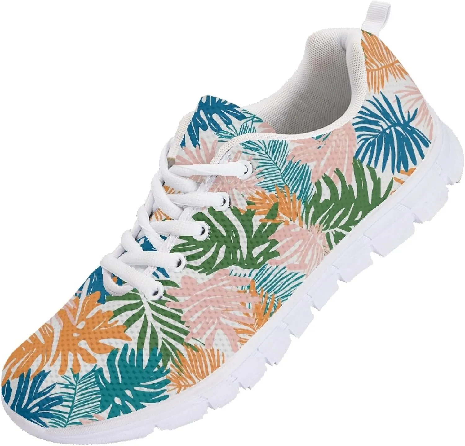 Girls Sports Trainer Running Shoes Womens Causal Travel Running Sneaker Walking Low Heel Lace up Breathable Flexible