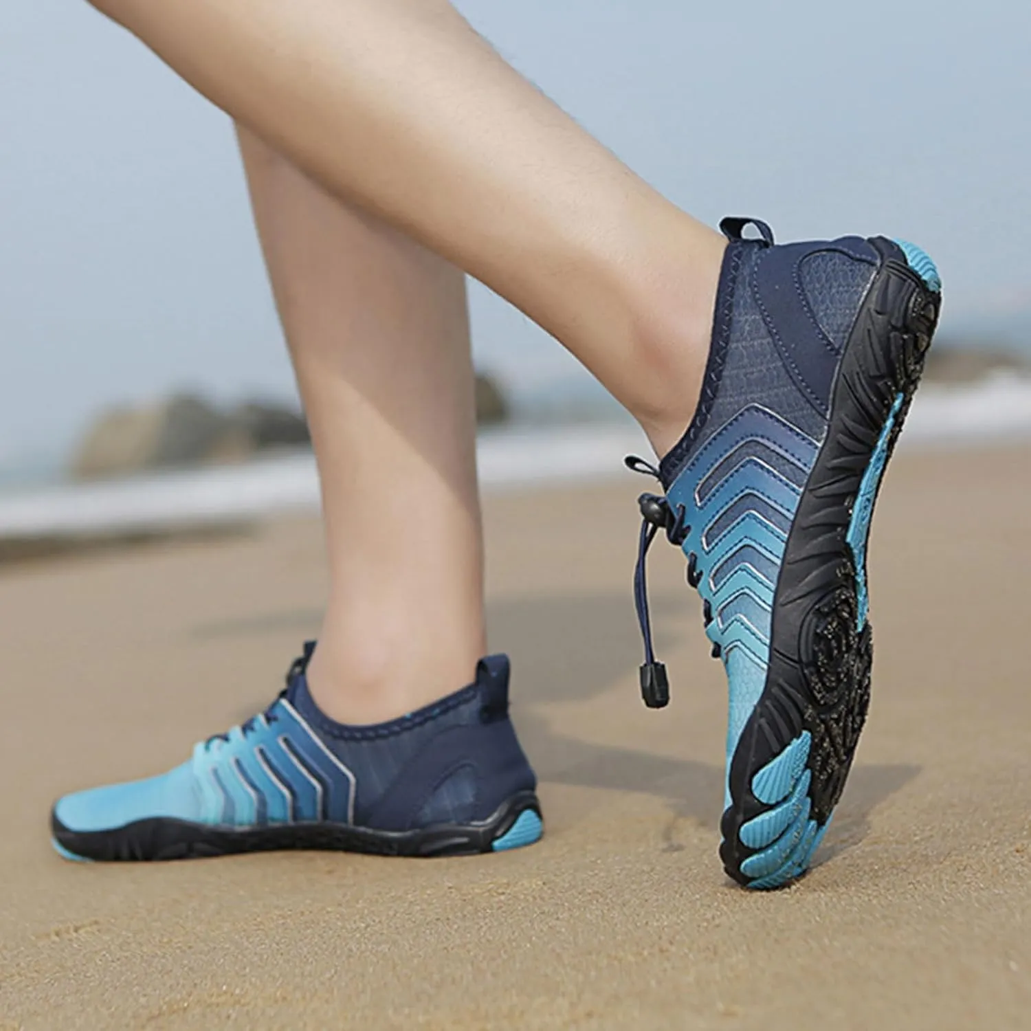 Grounded Footwear for Women Neuropathy Water Shoes Aqua Sports Shoe Women Barefoot Water Shoes Quick Drying Trail Running Shoe Comfortable Non-Slip Grounding Barefoot Walking Swim Trainers