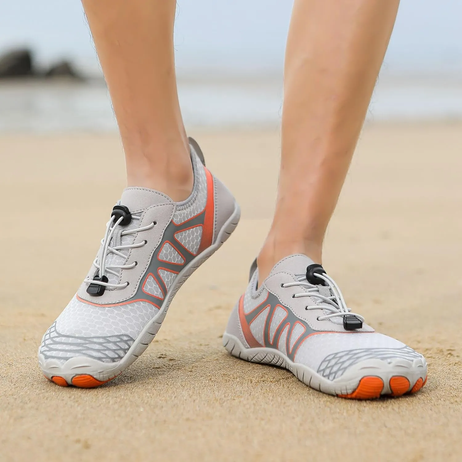 Hike Barefoot Shoes Women Wide Toe Box Healthy Hiking Water Shoes with Arch Support for Women Walking Wide Toe Box Non-Slip Outdoor Sports Zero Drop Shoe Walking Outdoor Breathable Footwear