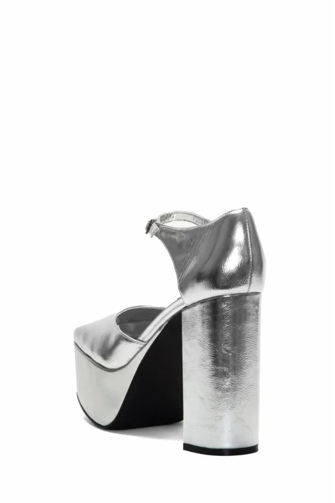 Jeffrey Campbell  Women's Ovr_N_Out Silver M