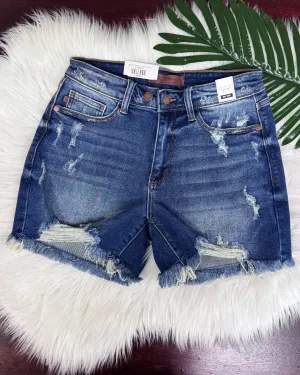 Judy Blue REG/CURVY Two Buttoned Dad Shorts