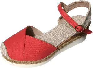 Kubbon Closed Toe Sandals Women Elastic Ankle Strap Espadrills Casual Platform Wedge Sandals Slip On Summer Sandles Outdoor Walking Shoes