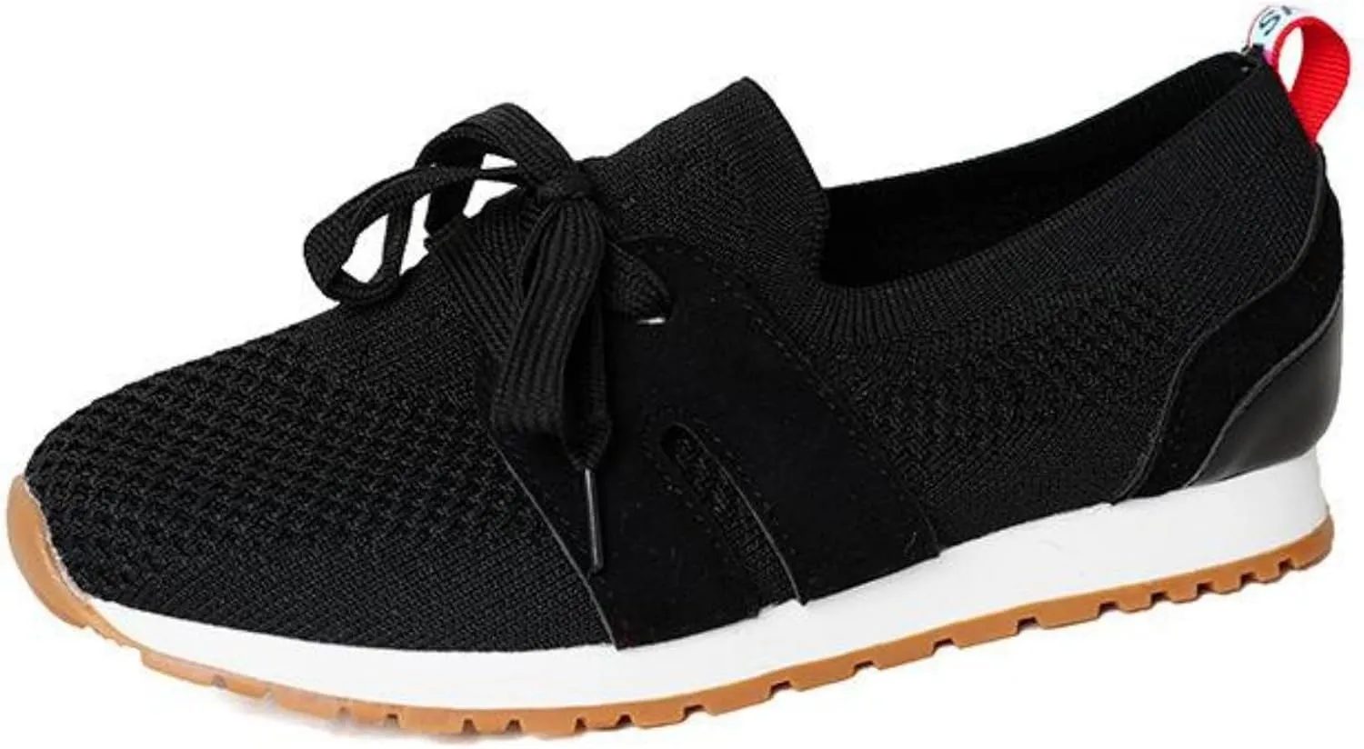 Lausiuoe Slip On Sneakers Women Arch Support Running Shoes Lightweight Tennis Gym Workout Shoes Breathable Walking Sneakers