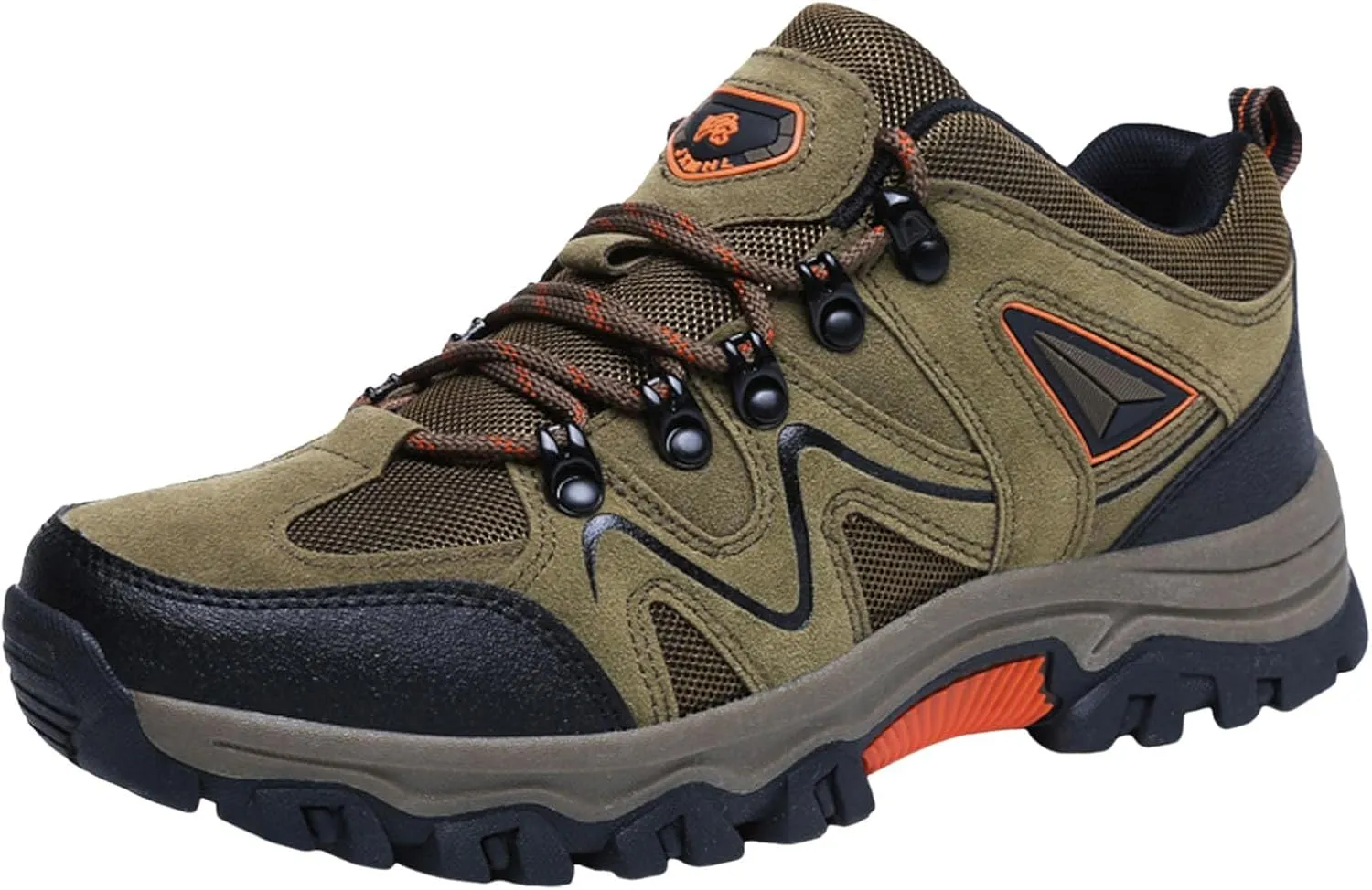 Men Sports Shoes Fashionable New Pattern Solid Color Thick Sole Outdoor Mountaineering Shoes Comfortable Flat Bottom Lace Up Shoes Men Sneaker