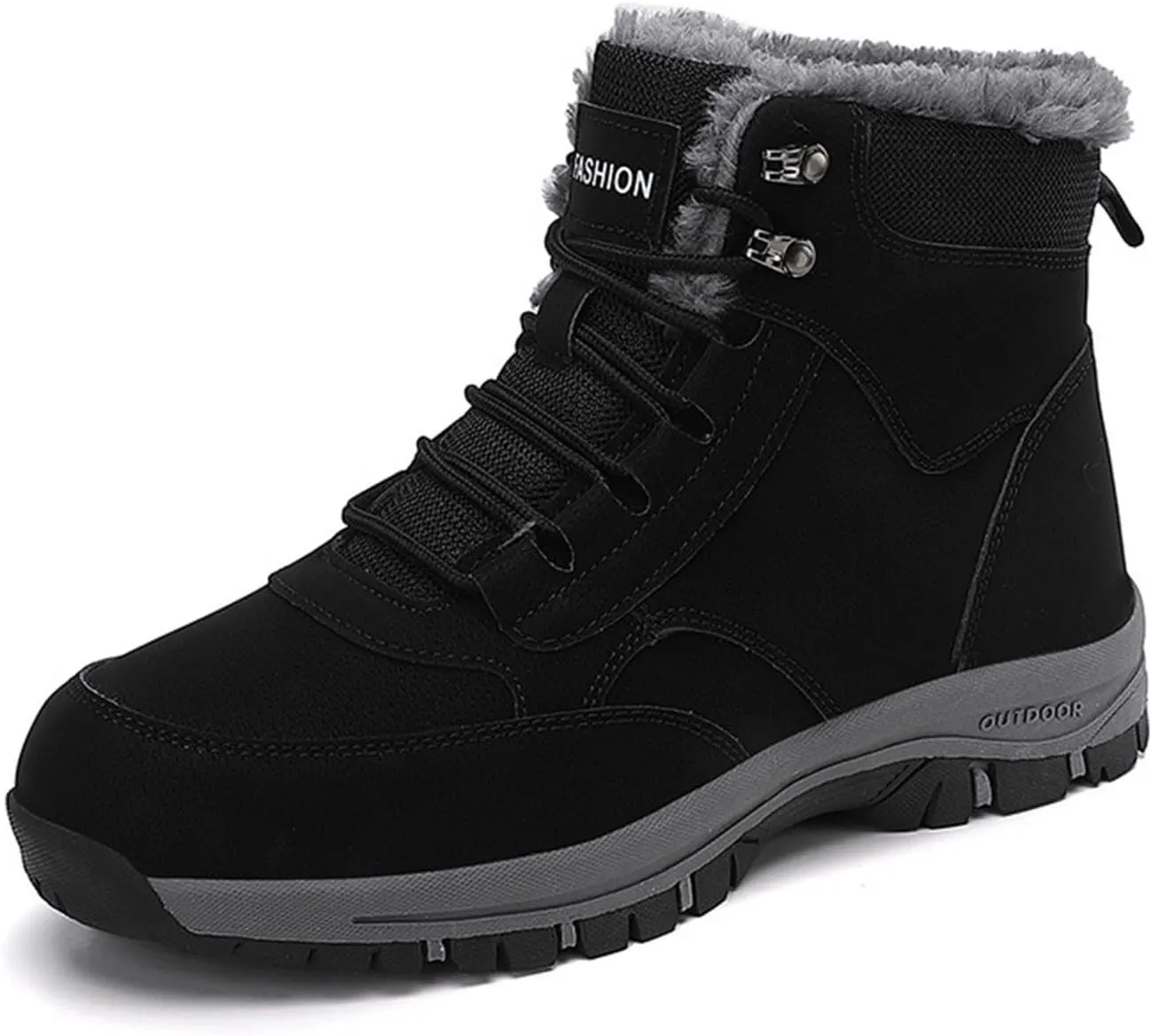 Men Work Boots Waterproof Hiking Sneakers Women's Slip On Warm Women Workout Shoes Business Casual Winter Backpacking Snow Botas Warm Water Hike Grounded Footwear