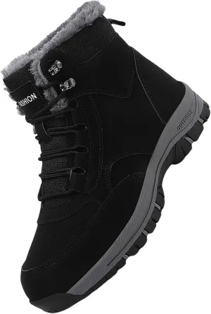 Men Work Boots Waterproof Hiking Sneakers Women's Slip On Warm Women Workout Shoes Business Casual Winter Backpacking Snow Botas Warm Water Hike Grounded Footwear