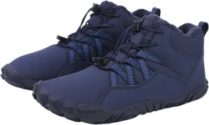 Men's & Women's Winter Barefoot Hiking Boots, Zero Drop, Waterproof, Wide Toe Box, Slip-On, Lightweight Fur Lining, Ankle Booties, Ideal for Hiking, Walking, Trail Running, Snow Adventures, Unisex