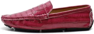 Men's Loafers Shoes Round Toe Vegan Leather Plaid Penny Loafers Slip Resistant Lightweight Flat Heel Casual Slip-ons