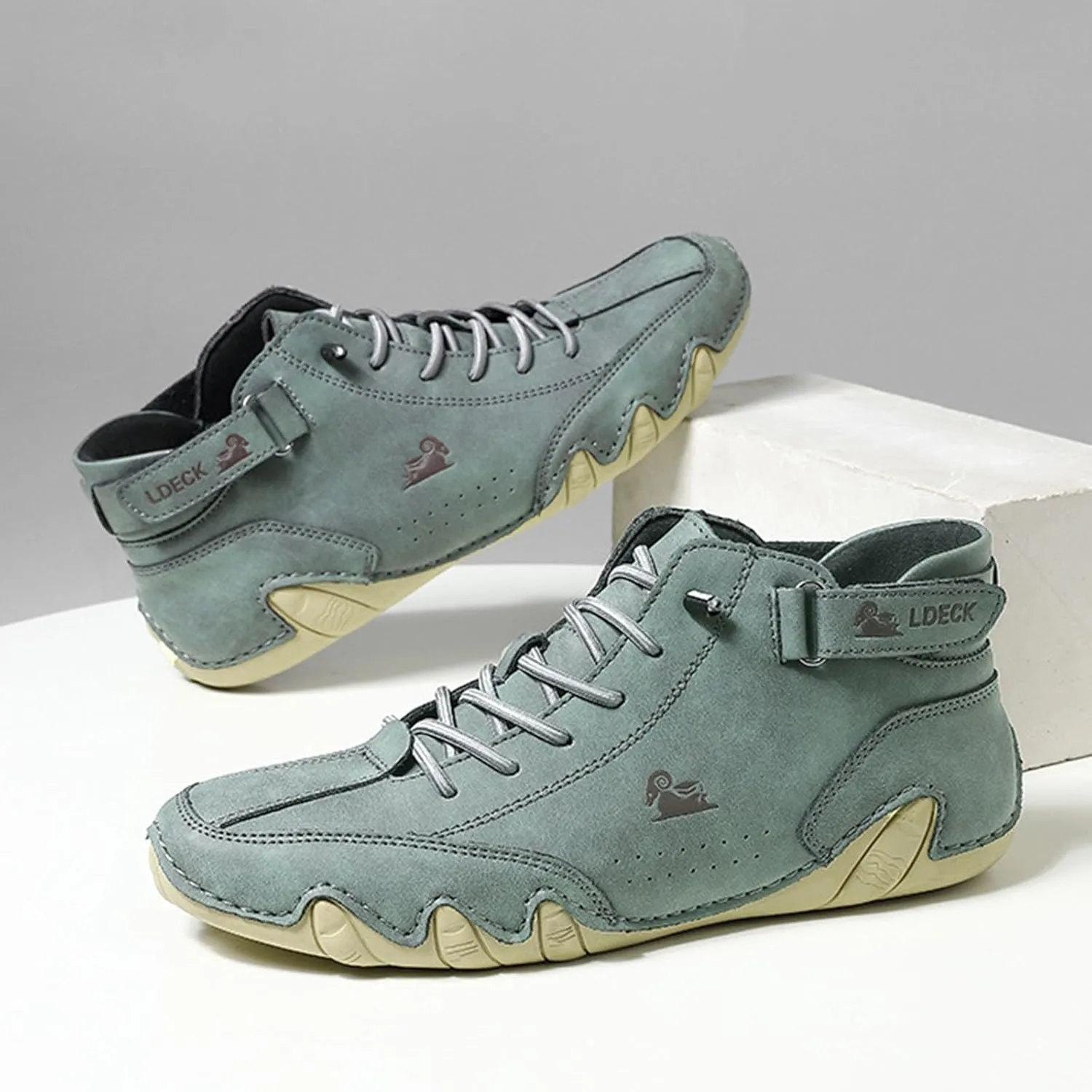 Men's Non Slip Barefoot Minimalist Shoes Comfortable Breathable Lace Up Sneaker Arch Support Plantar Fasciitis