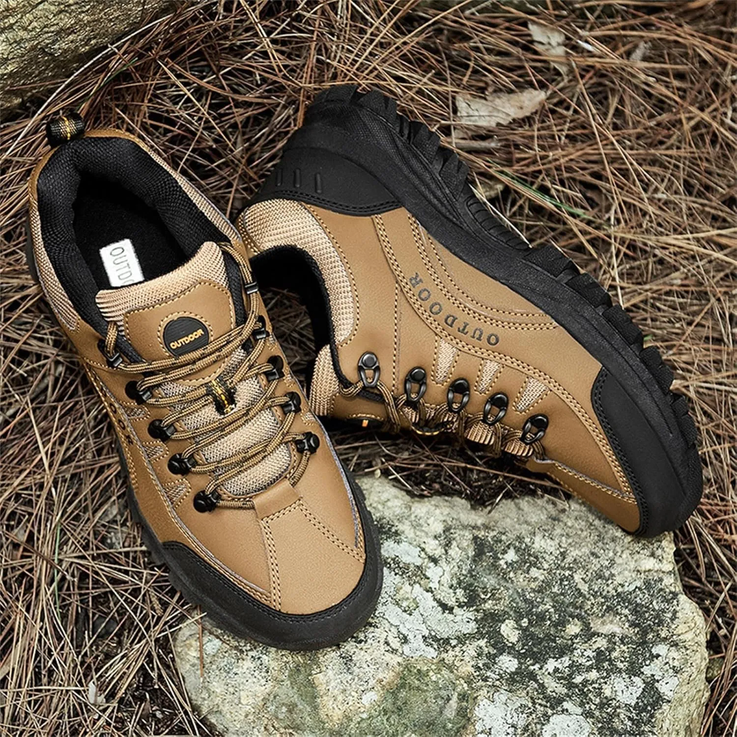 Mens Slip On Hiking Shoes Non Slip Tennis Running Shoes Outdoor Lightweight Breathable Comfortable Workout Sneakers