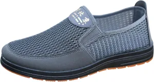 Men's Slip on Walking Shoes Comfy Knitted Loafers Memory Foam Breathable Fashion Sneakers Non Slip Arch Support Cushioning Workout Tennis Shoes Wide Width