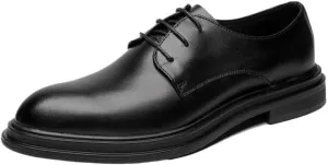 Men's Thick-Soled Non-Slip Oxford Shoes Classic Office Formal Loafers Mens Waterproof Leather Shoes