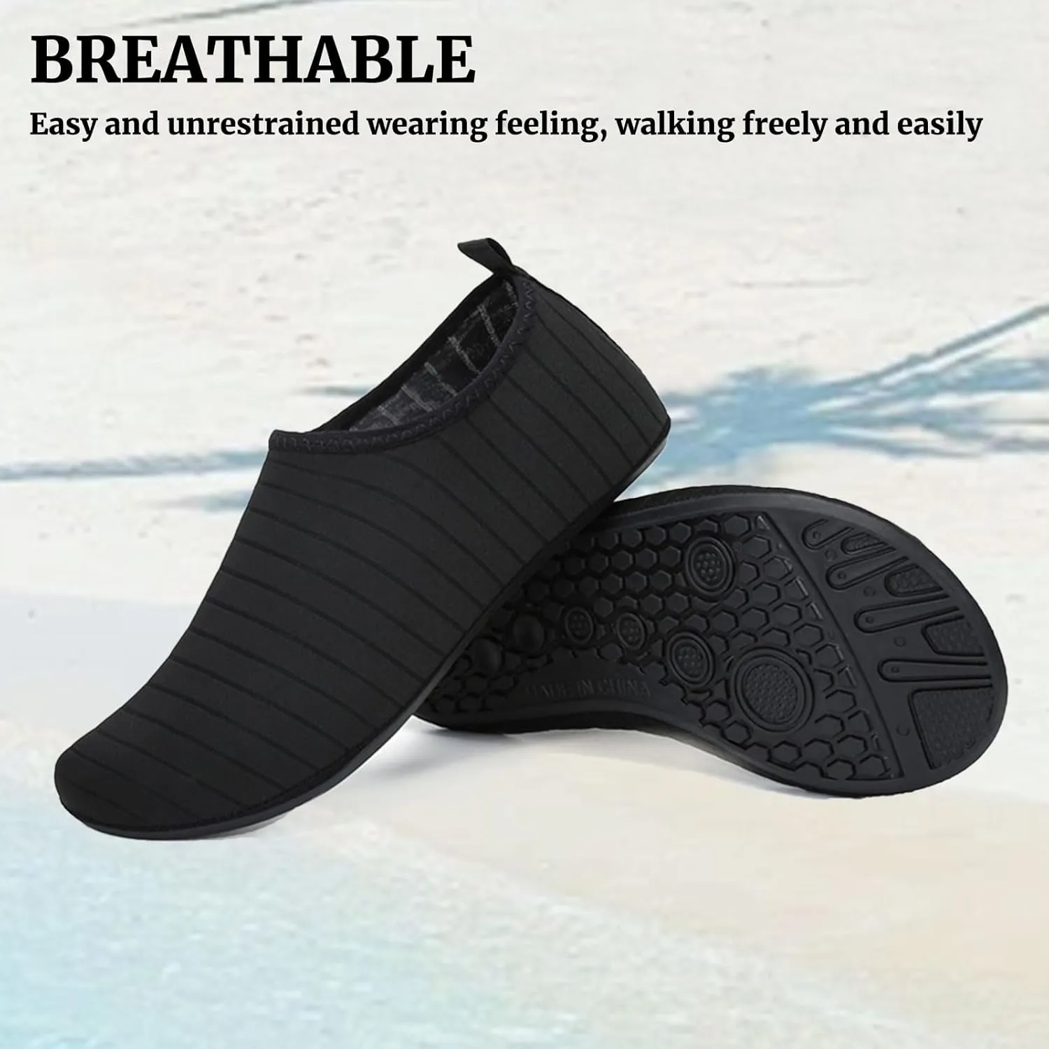 Pool Shoes for Women Water Aerobics Non Slip Wide Width Water Shoes Barefoot Aqua Socks Quick-Dry Non Slip Shoe Aqua Yoga Socks Slip On for Women Breathable Lightweight Beach Footwear