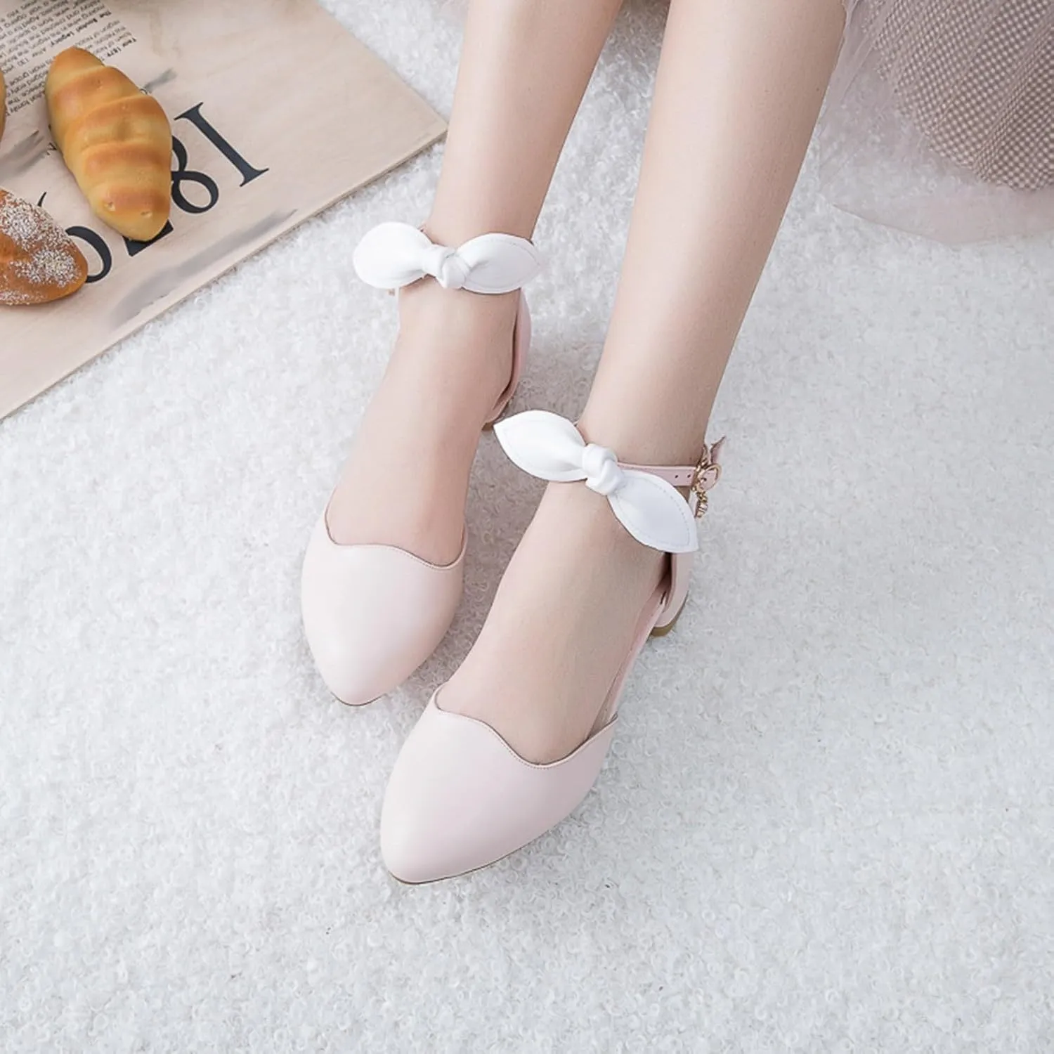 Sandals Shoe for Big Kid Summer Children Shoes Thick Heels Sandals Wrapped Feet Princess Single Shoes Fashionable Bow Princess