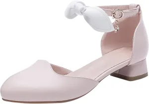 Sandals Shoe for Big Kid Summer Children Shoes Thick Heels Sandals Wrapped Feet Princess Single Shoes Fashionable Bow Princess