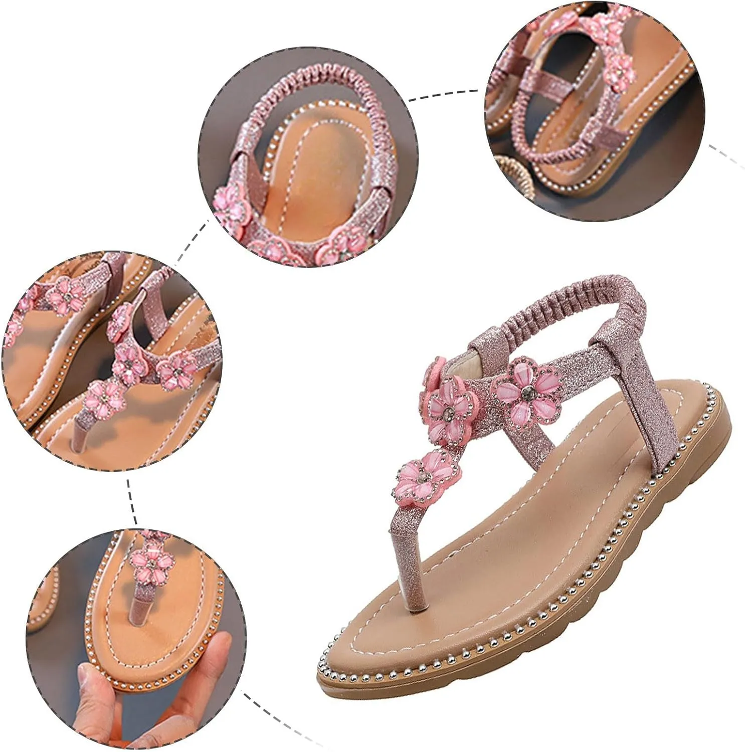 Sandals Shoe for Big Kid Summer Children's Princess Shoes Baby Medium And Large Children's Soft Sole Fashionable Beach Sandals