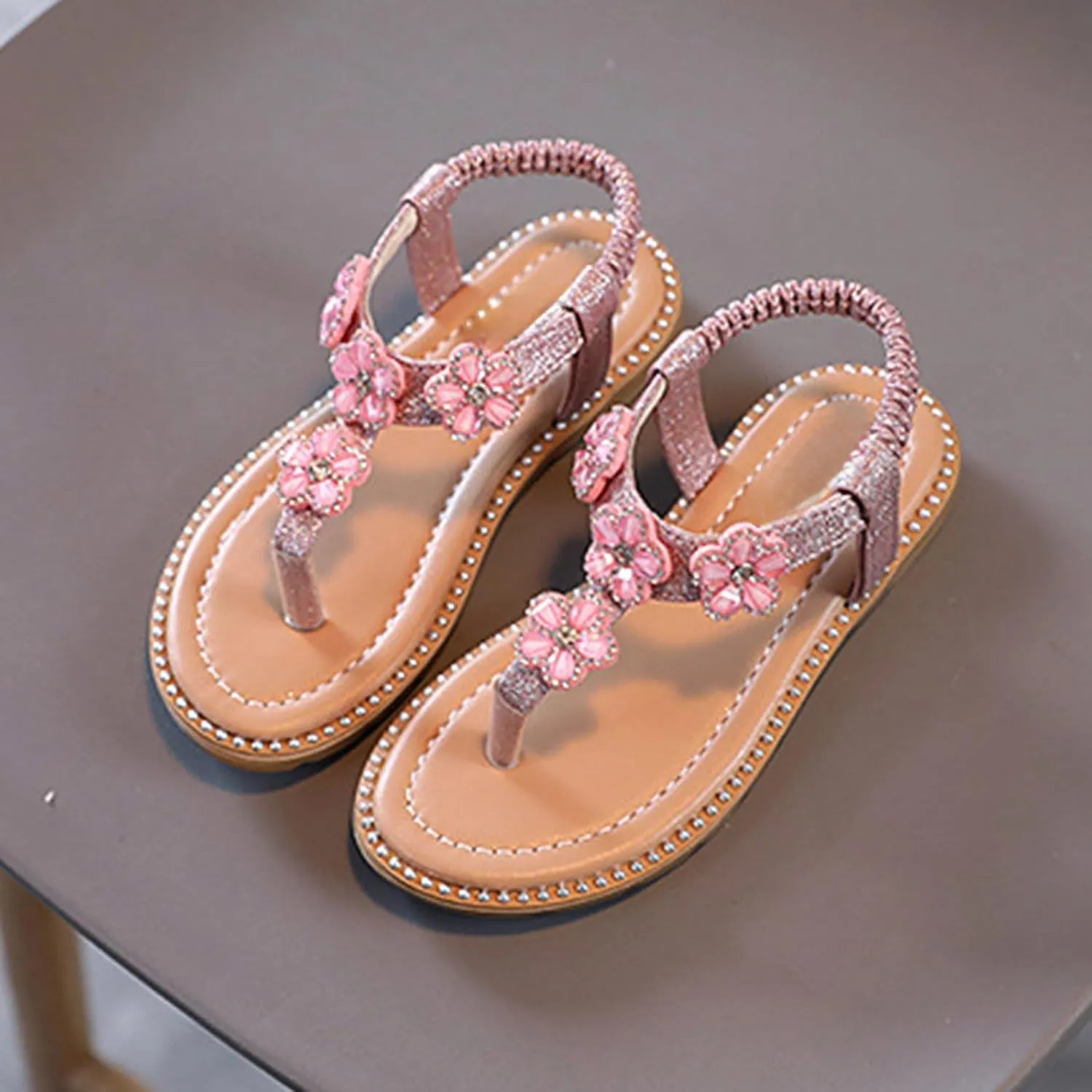 Sandals Shoe for Big Kid Summer Children's Princess Shoes Baby Medium And Large Children's Soft Sole Fashionable Beach Sandals
