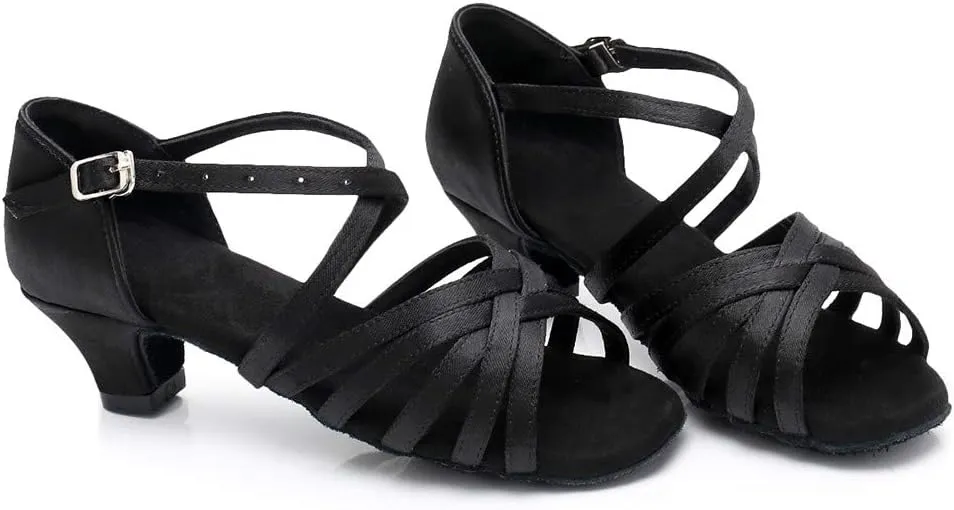 Sandals Women 2025 Fashion Latin Dance Shoes Ballroom Mid Heel Dance Shoes Strappy Wedding Bridesmaid Shoes
