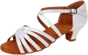 Sandals Women 2025 Fashion Latin Dance Shoes Ballroom Mid Heel Dance Shoes Strappy Wedding Bridesmaid Shoes