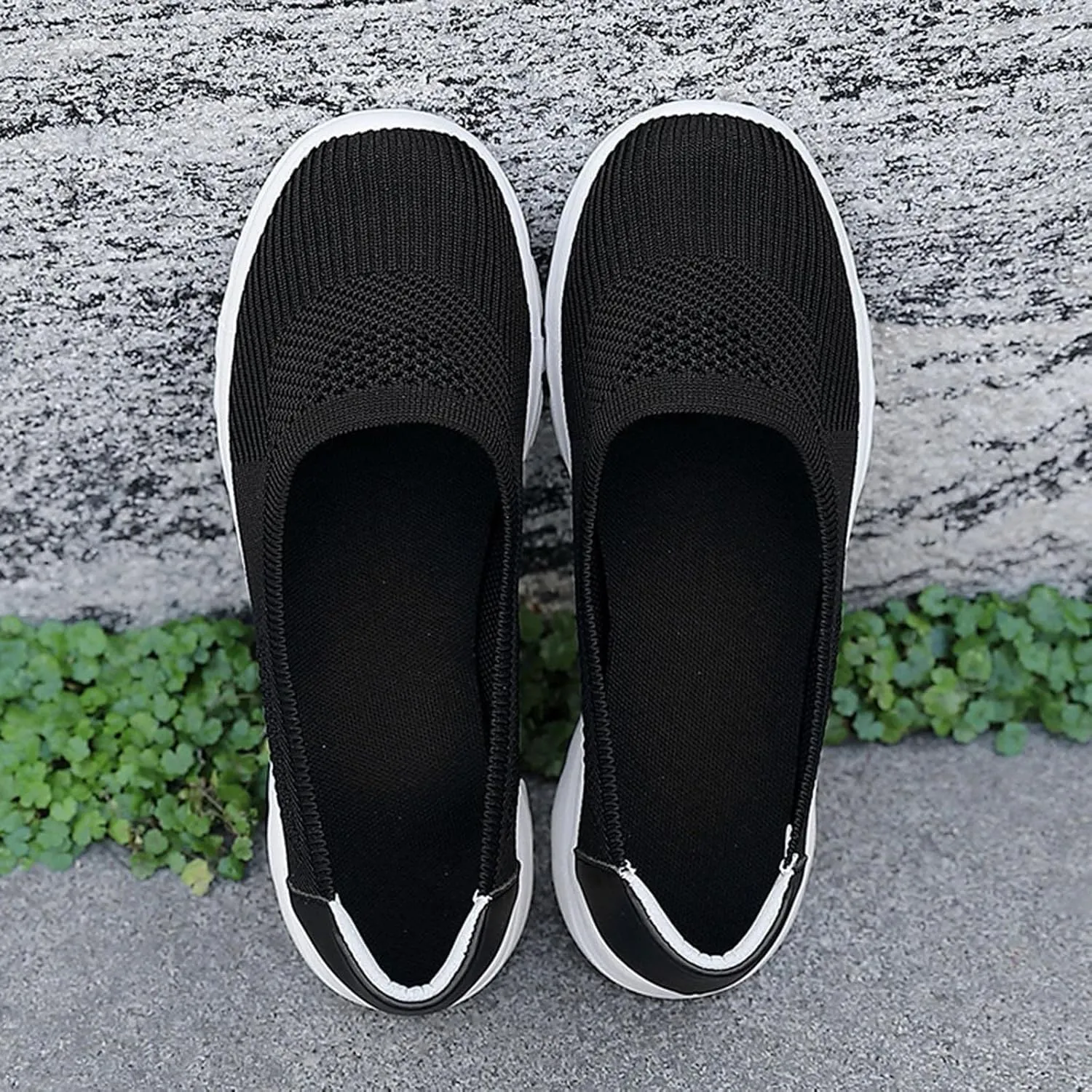 Slipper on Walking Shoes for Women Comfy Lightweight Solid Color Sneakers Workout Sports Gym Shoe Beach Summer Footwear