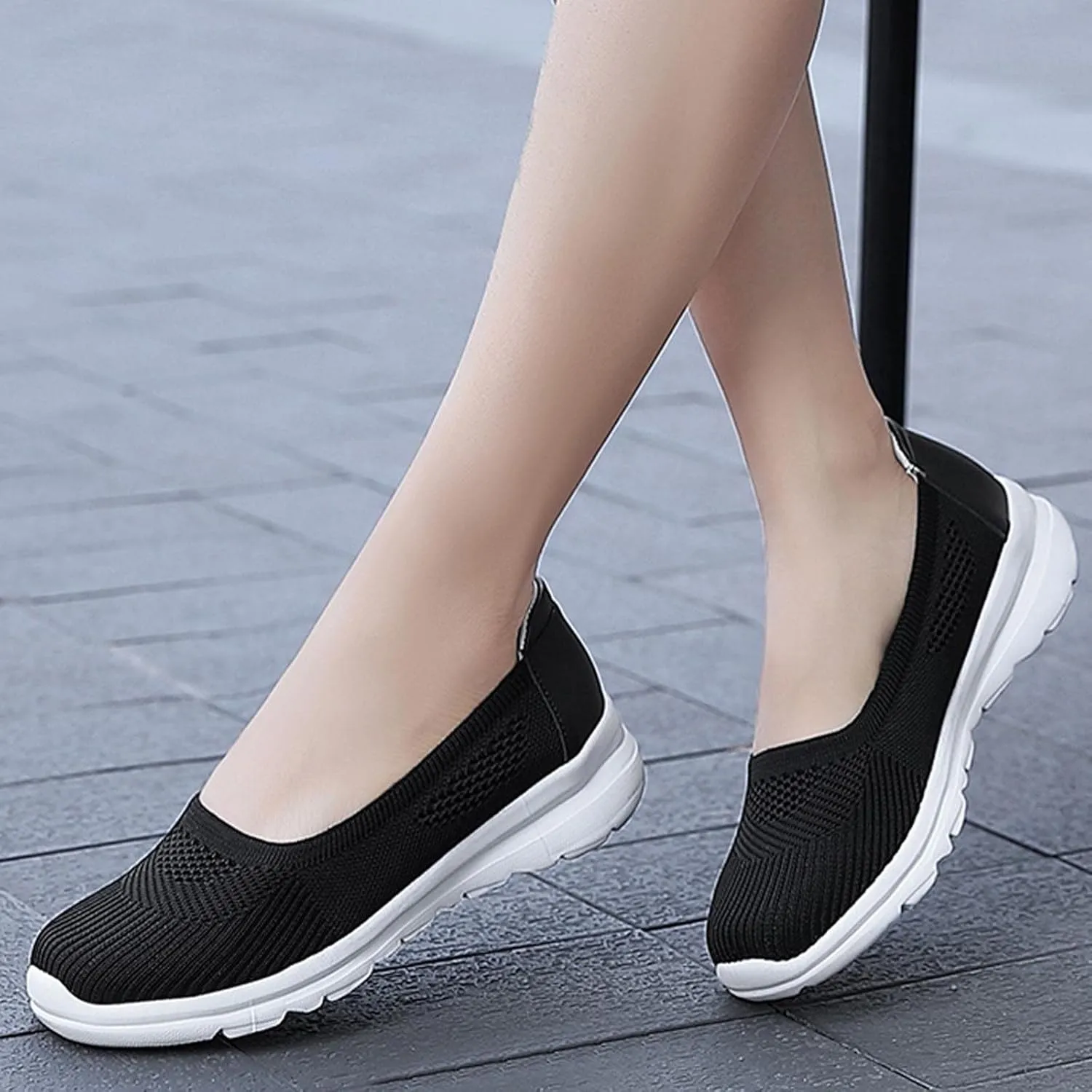 Slipper on Walking Shoes for Women Comfy Lightweight Solid Color Sneakers Workout Sports Gym Shoe Beach Summer Footwear