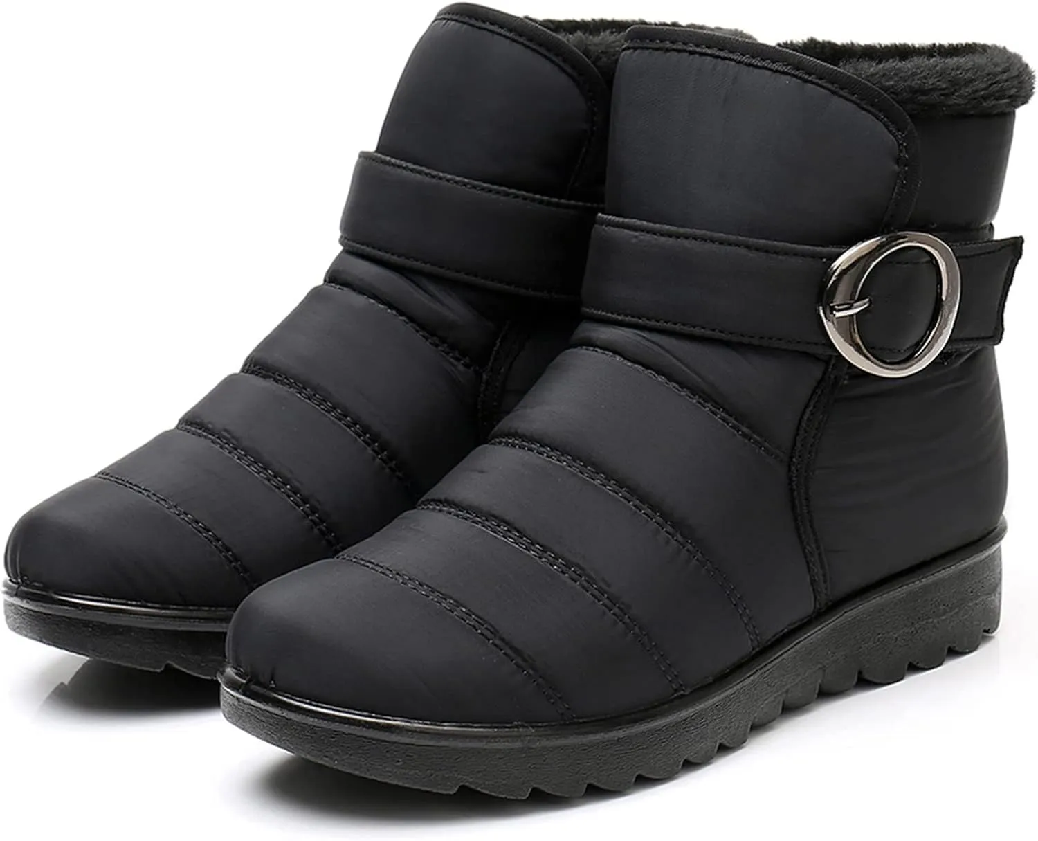 Snow Boots for Women Waterproof Winter Boots Non Slip Warm Fur Booties Lightweight Slip on Ankle Boots Outdoor Sneakers Winter Shoes