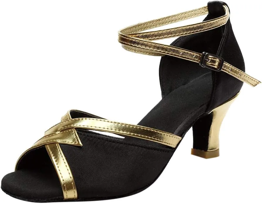 Solid Shoes Dance Prom Fashion Women's Sandals Latin Ballroom Women's Sandals for Walking Shoes