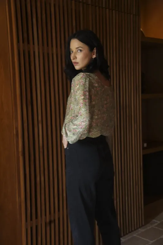 Total Eclipse Top - Mint Floral