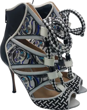 Vero Cuoio Black Monotone Heeled Sandals UK 2 EU 35 