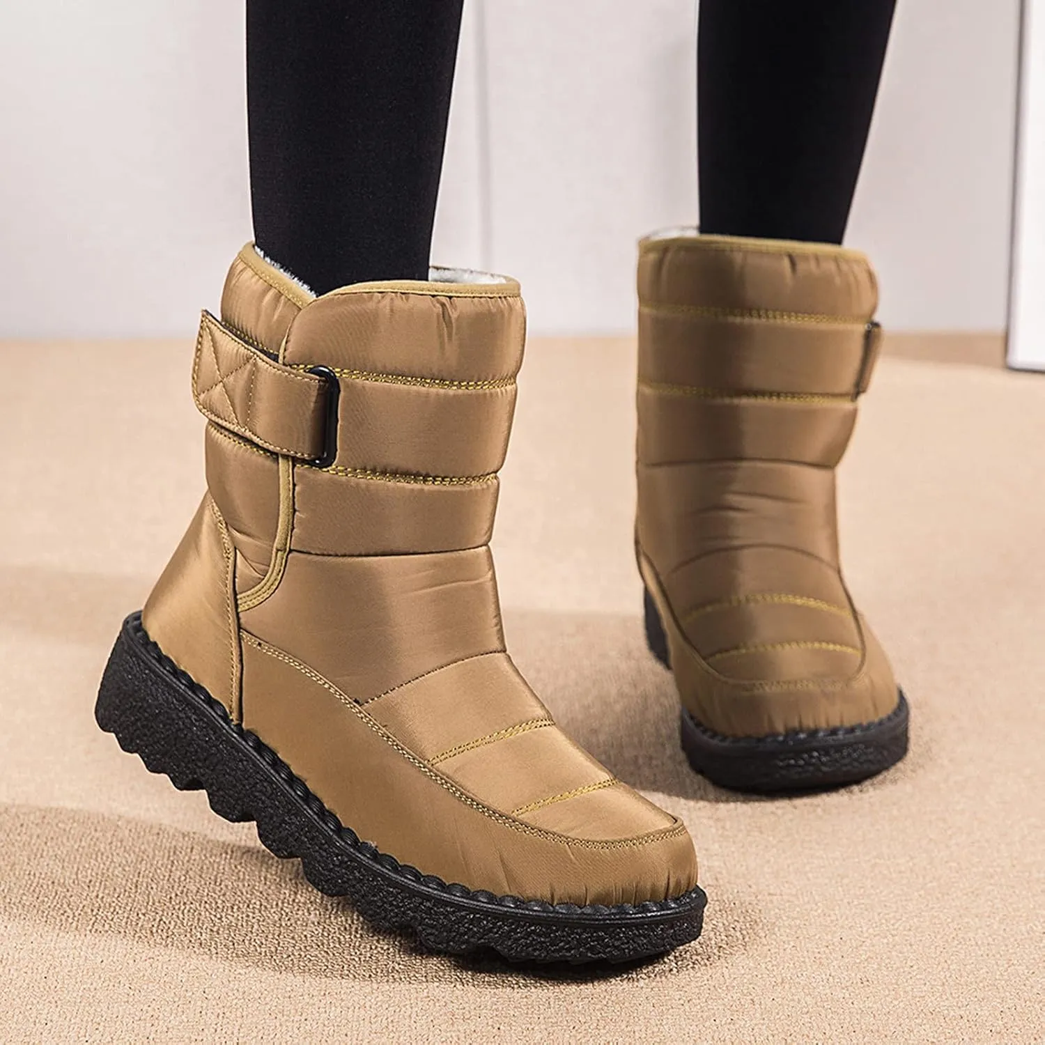 Winter Boots for Teens Waterproof Snow Boots Platform Short Rain Boots Comfortable Lightweight Hiking Boot Work Boots for Men