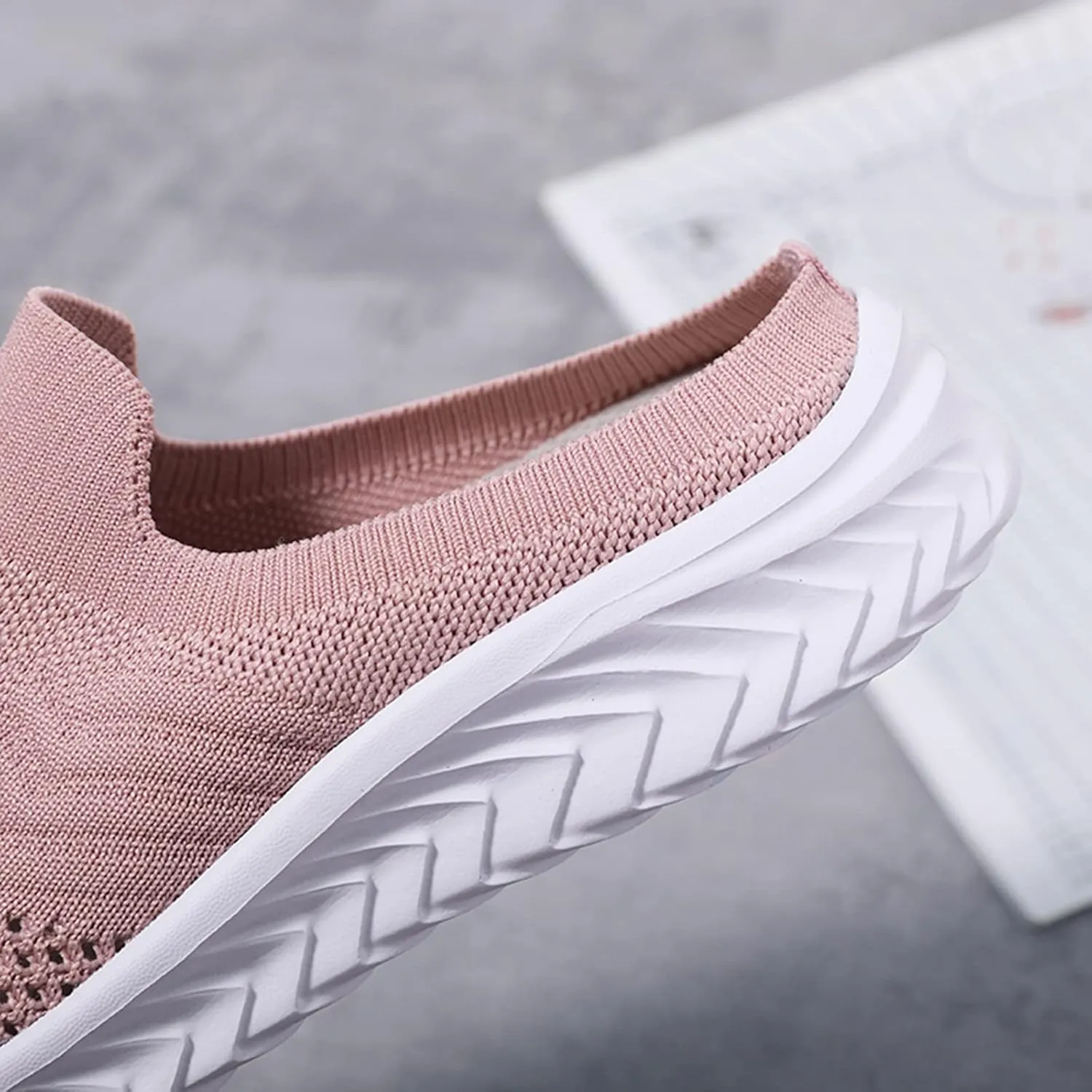 Woman Tennis Shoes Platform Slip On Sport Shoes Lightweight Breathable Mesh Sneakers Comfort Casual Walking Shoes