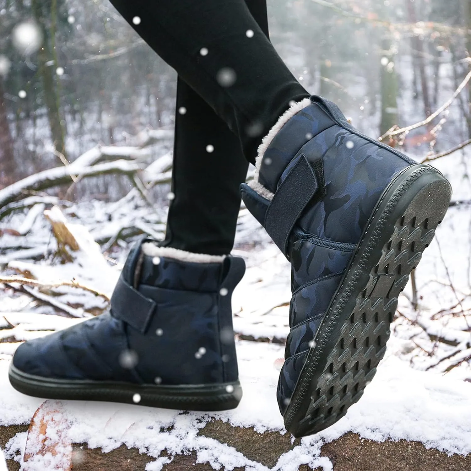 Women Snow Boots Waterproof Anti-slip Winter Boots Classic Fully Fur Booties Lightweight Slip on Ankle Boots Outdoor Sneakers Winter Shoes