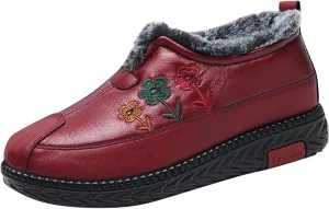 Women Snow Boots Waterproof Winter Boots Anti-slip Fur Lined Booties Lightweight Slip on Ankle Boots Outdoor Sneakers Winter Shoes