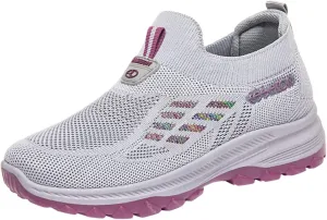 Women Walking Shoes Fashion Athletic Volleyball Golf Sneakers Comfortable Arch Support Lightweight Slip on Sneakers